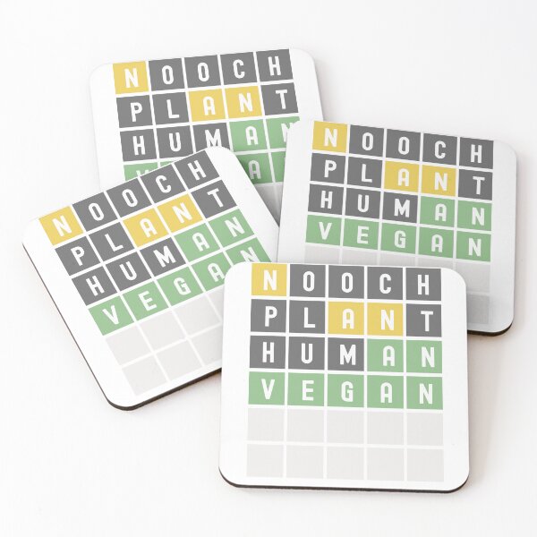 Item preview, Wordle Obsession, vegan wordle plant based, word puzzle designed and sold by Hitokami.
