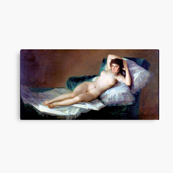 Item preview, The Nude Maja , La maja desnuda , Francisco José de Goya y Lucientes ,It portrays a nude woman reclining on a bed of pillows. designed and sold by Momo-Stores.