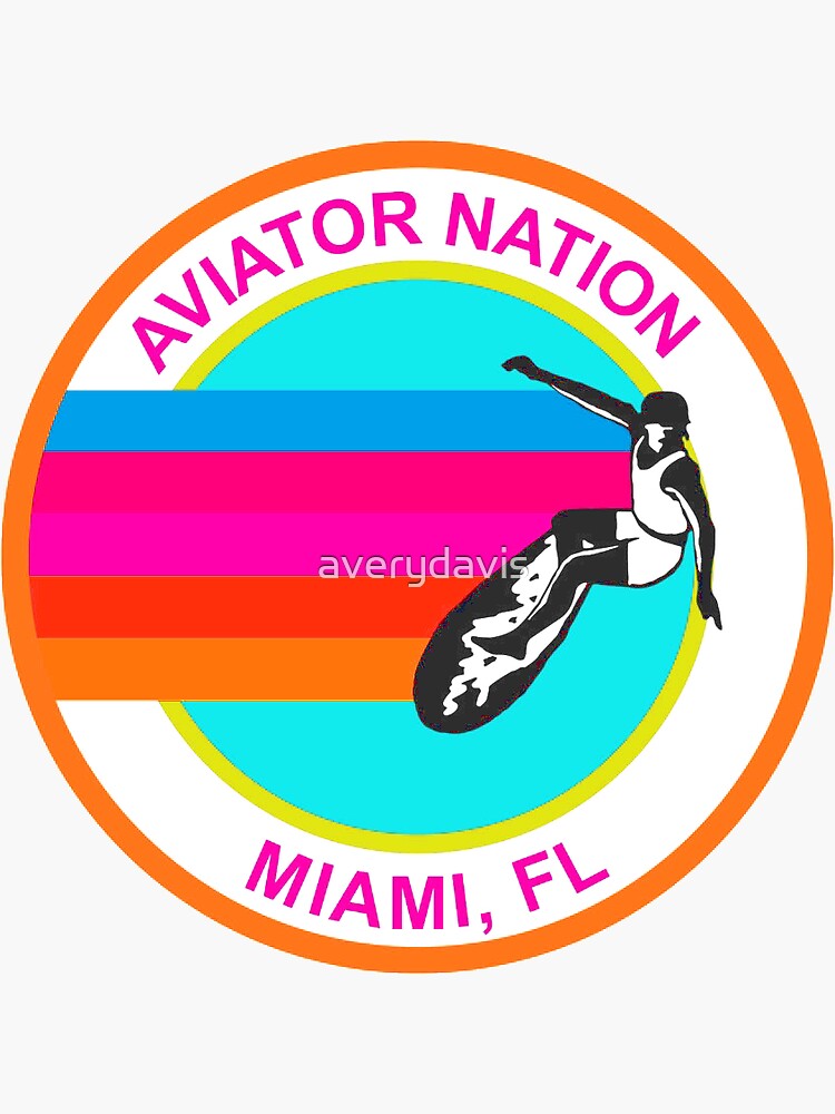 "Aviator Nation Miami, Florida Logo" Sticker for Sale by averydavis