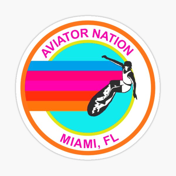 Aviator Nation Miami, Florida Logo Sticker