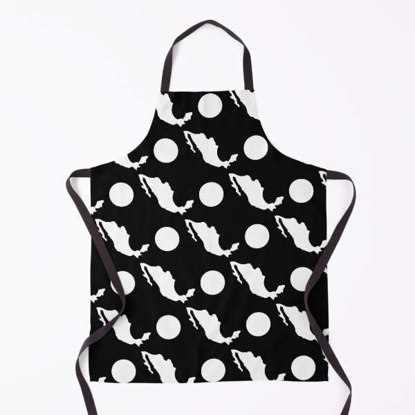 Item preview, White Polka Dot and Mexico Outline Pattern on Black Background designed and sold by pelagio.