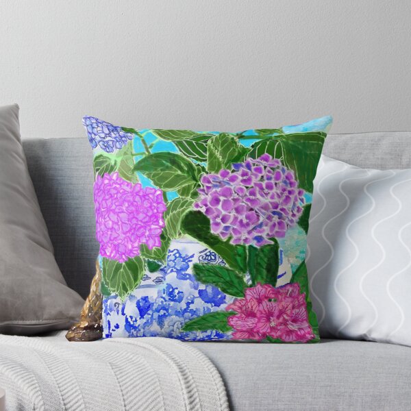 Item preview, Hydrangea in chinoiserie jars designed and sold by coolkatia.
