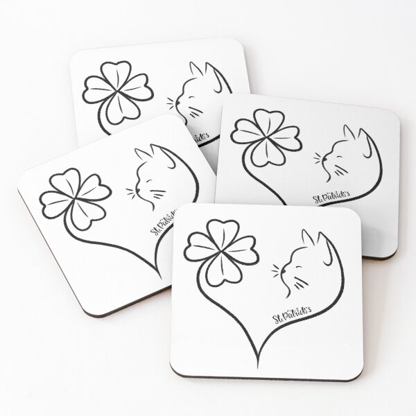Item preview, St Patrick's clover cat designed and sold by smokylemon.