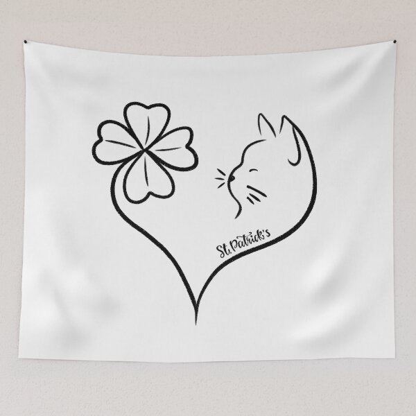 Item preview, St Patrick's clover cat designed and sold by smokylemon.