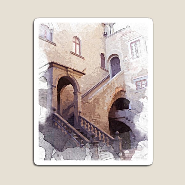 Tuscany. Old castle. Cortona Magnet