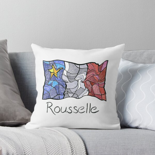 Item preview, Acadian Flag pastel liquid mosaic Rousselle  - Drapeau acadien mosaïque liquide pastel vitrail Rousselle designed and sold by ColoursOfFrance.