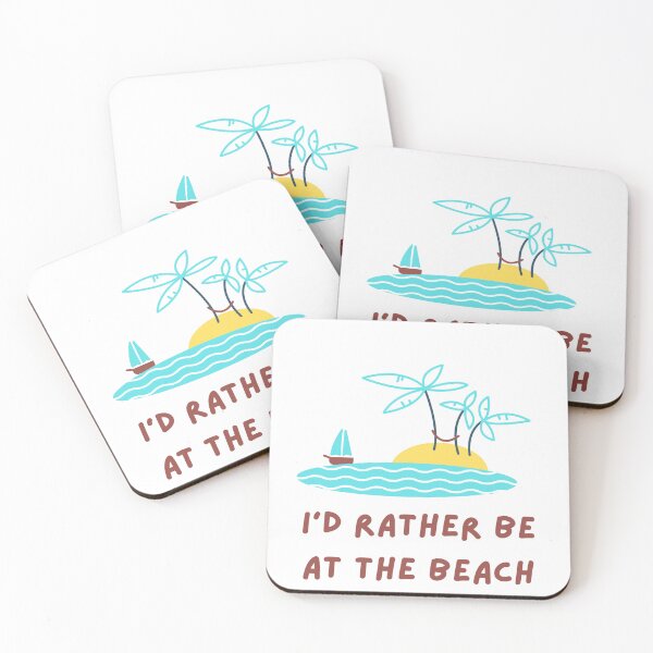 Item preview, I'd rather be at the beach designed and sold by MerchbyMak.