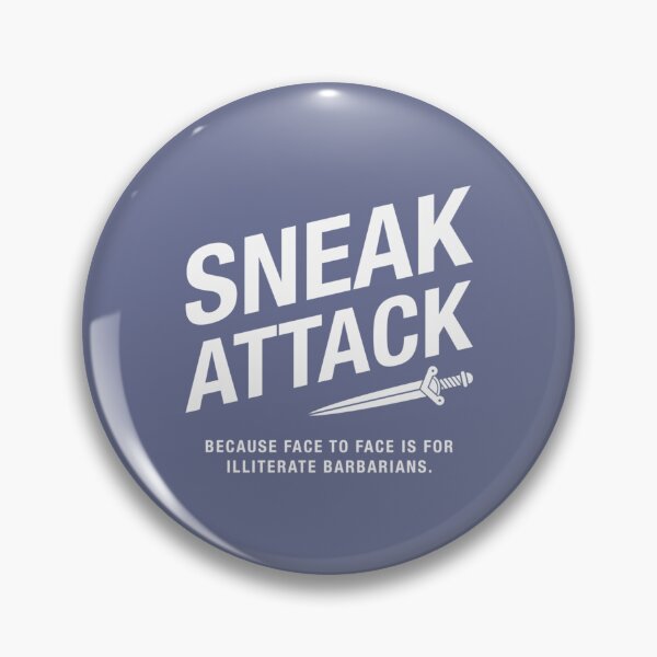 Item preview, Rogue Sneak Attack Illiterate Barbarians Gaming17 designed and sold by Stardust1999.