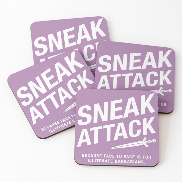 Item preview, Rogue Sneak Attack Illiterate Barbarians Gaming17 designed and sold by Stardust1999.