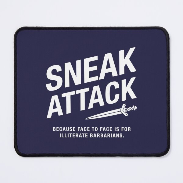 Item preview, Rogue Sneak Attack Illiterate Barbarians Gaming17 designed and sold by Stardust1999.