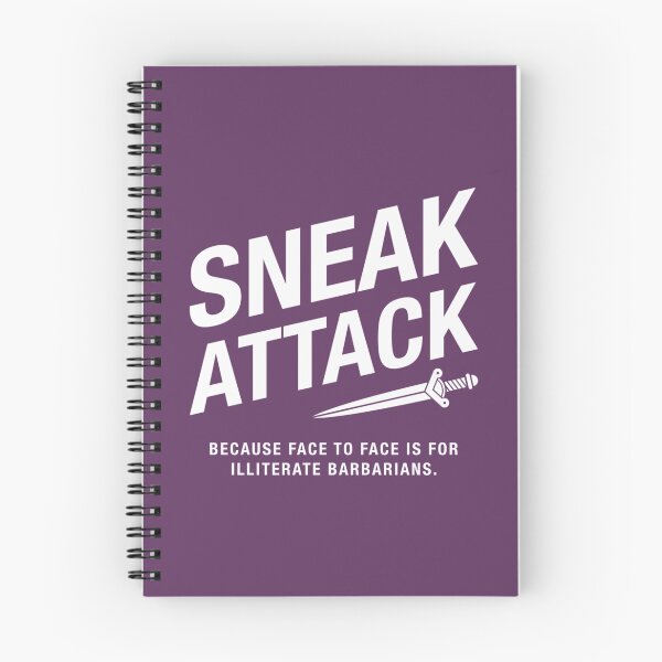 Item preview, Rogue Sneak Attack Illiterate Barbarians Gaming17 designed and sold by Stardust1999.