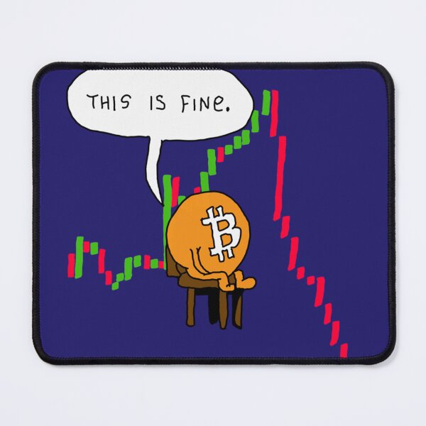Item preview, Bitcoin Crash - This is Fine Comic   designed and sold by FunnyAndLoves.