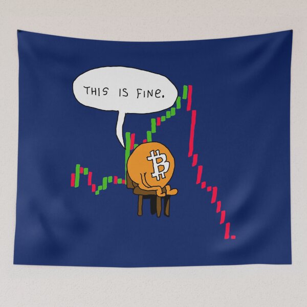 Item preview, Bitcoin Crash - This is Fine Comic   designed and sold by FunnyAndLoves.