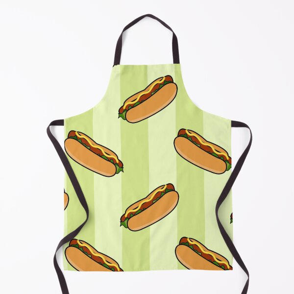 Item preview, Hotdogs Green Yellow Stripes Pattern Print Fun Funky Colorful Yummy Fast Food designed and sold by Shayna Westfall.