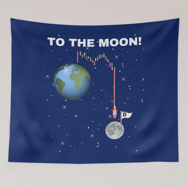 Item preview, Cryptocurrency crash, Funny To the moon   designed and sold by FunnyAndLoves.