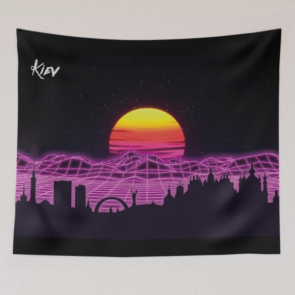 Item preview, Kiev Skyline Neon Nights designed and sold by DFerraz.