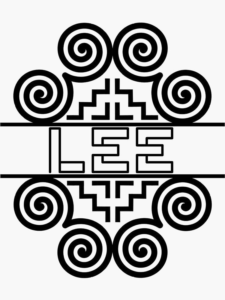 hmong-symbol-with-last-name-sticker-for-sale-by-xiongtees87-redbubble