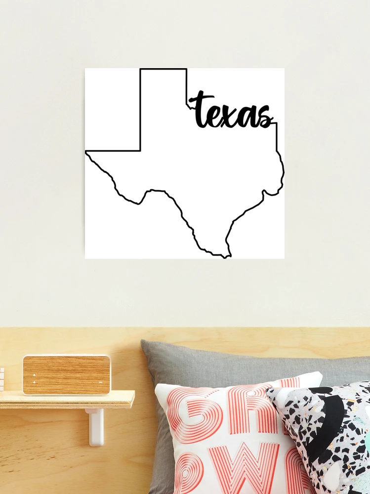 Texas State Outline texas-state-outline-photographic-print-for-sale-by-evolvclothing-redbubble