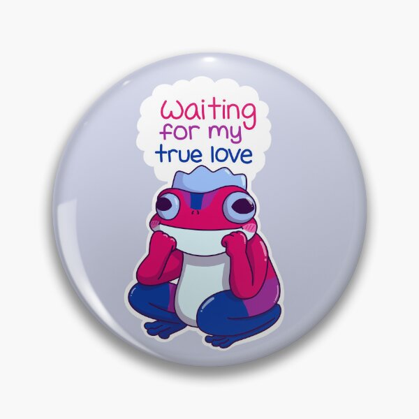 Item preview, Waiting for true love frog (bi) designed and sold by Mac-and-noodles.