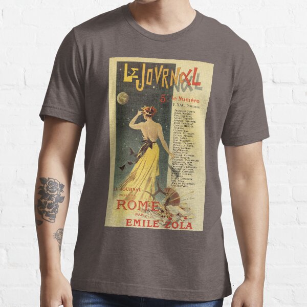 "1899 French literary magazine, Emile Zola novel ad" Tshirt by