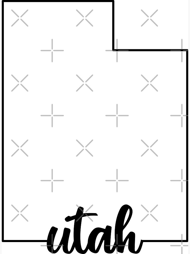 Utah Outline Tea Towel – Fount Paper