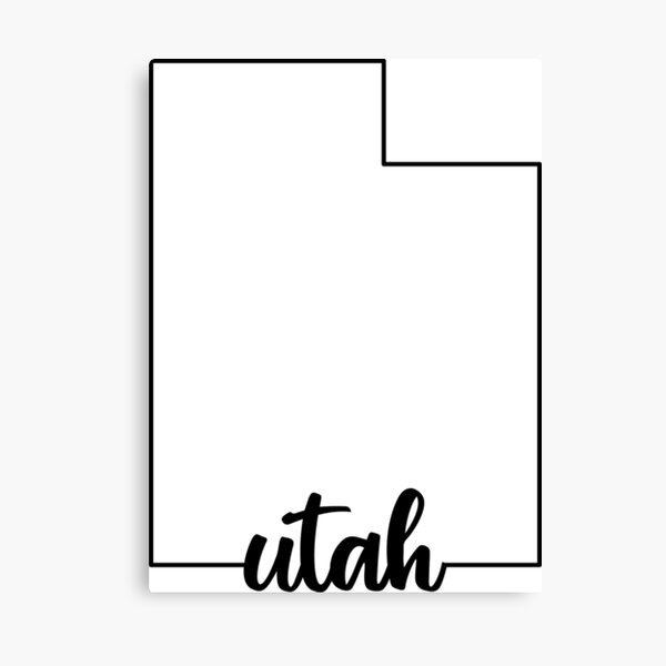"Utah State Outline" Canvas Print for Sale by EvolvClothing Redbubble