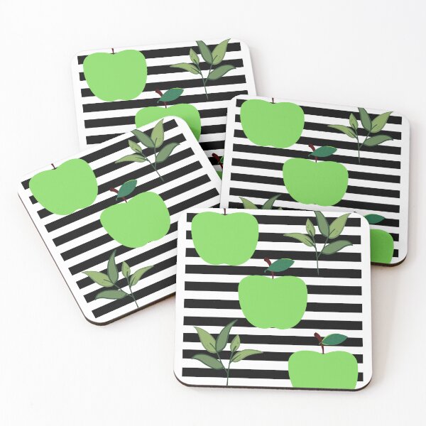 Item preview, Green Apples in Lines Background designed and sold by TIPJ.