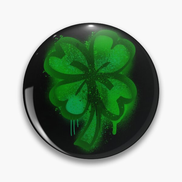 Artikelvorschau, Drippy Green Lucky Shamrock Four Leaf Clover Graffiti-Sprühfarbe entworfen und verkauft von that5280lady.