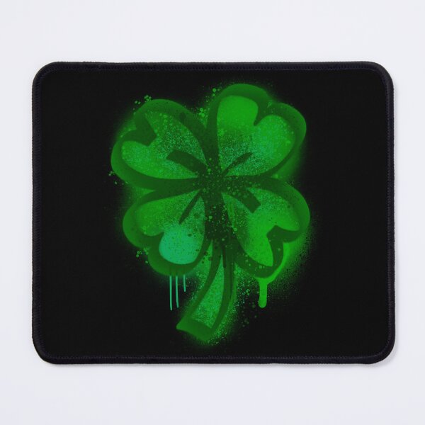 Item preview, Drippy Green Lucky Shamrock Four Leaf Clover Graffiti Spray Paint designed and sold by that5280lady.