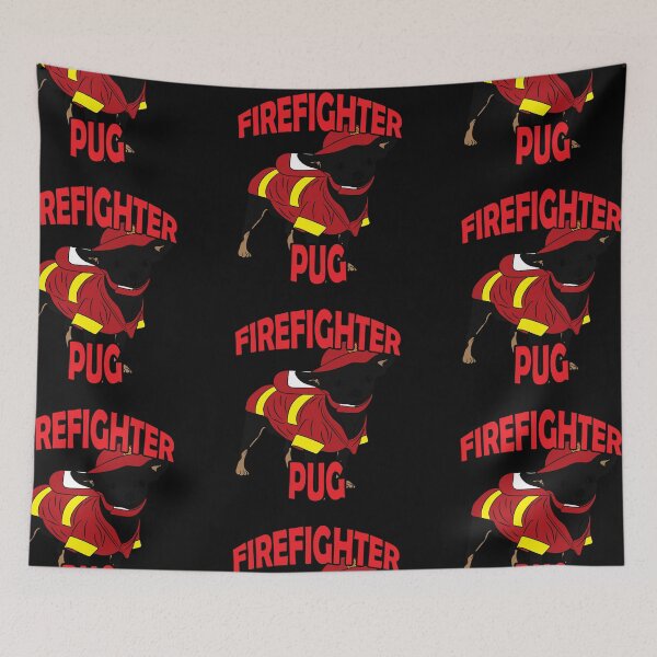 Item preview, Firefighter pug/ dog artistic design designed and sold by SamRVstore.
