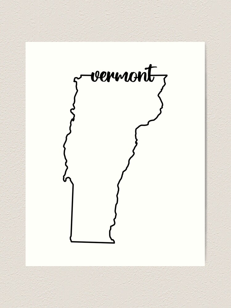 vermont-state-outline-art-print-for-sale-by-evolvclothing-redbubble