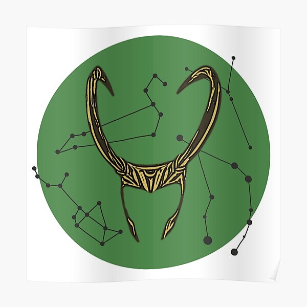 "loki horns + constellations" Poster by justineimagine Redbubble