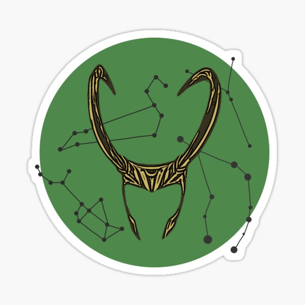 "loki horns + constellations" Sticker for Sale by justineimagine