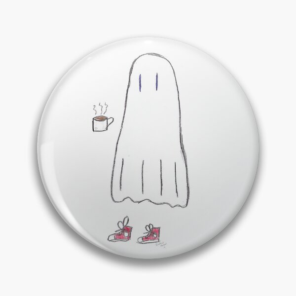 Item preview, Ghost Drinking Morning Coffee in Red Sneakers designed and sold by EndlessMeghan.