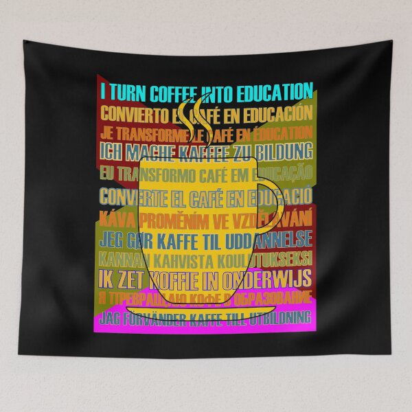 Item preview, I Turn Coffee Into Language Education German Portuguese designed and sold by artfulnotebook.