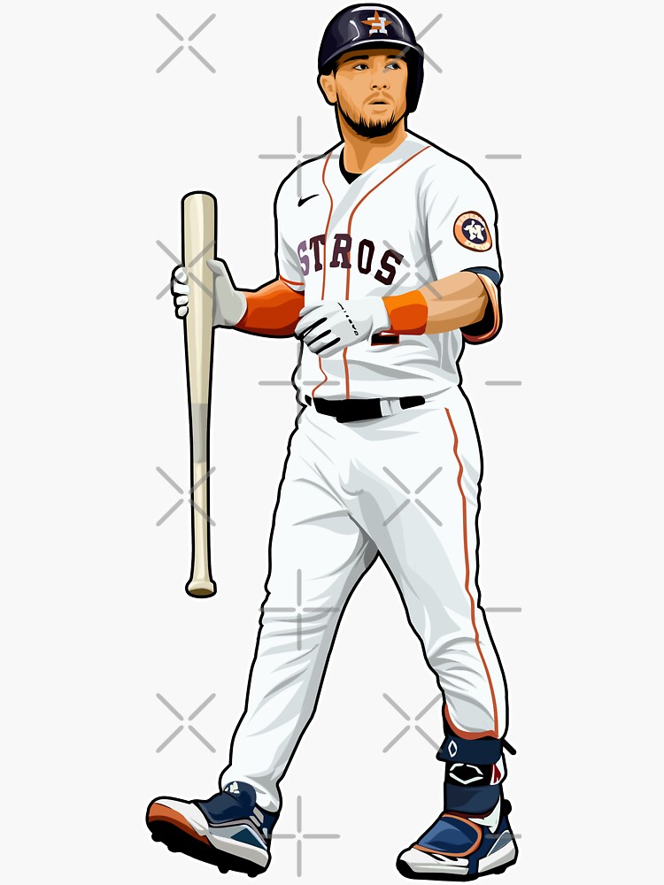 Astros Round Stickers Alex Bregman Jersey Decorative Stickers