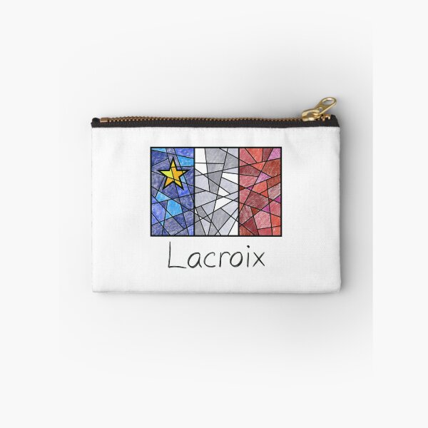 Item preview, Acadian Flag pastel mosaic Lacroix - Drapeau acadien mosaïque pastel vitrail Lacroix designed and sold by ColoursOfFrance.
