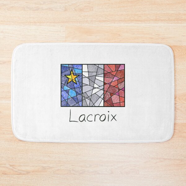 Item preview, Acadian Flag pastel mosaic Lacroix - Drapeau acadien mosaïque pastel vitrail Lacroix designed and sold by ColoursOfFrance.