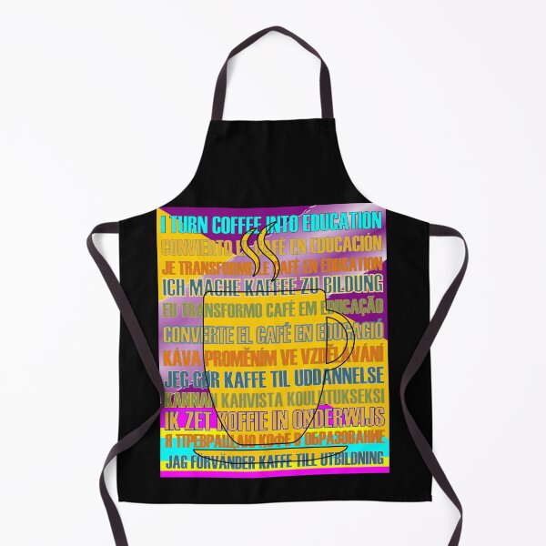 Item preview, I Turn Coffee Into Language Education Bright Wild Colors designed and sold by artfulnotebook.