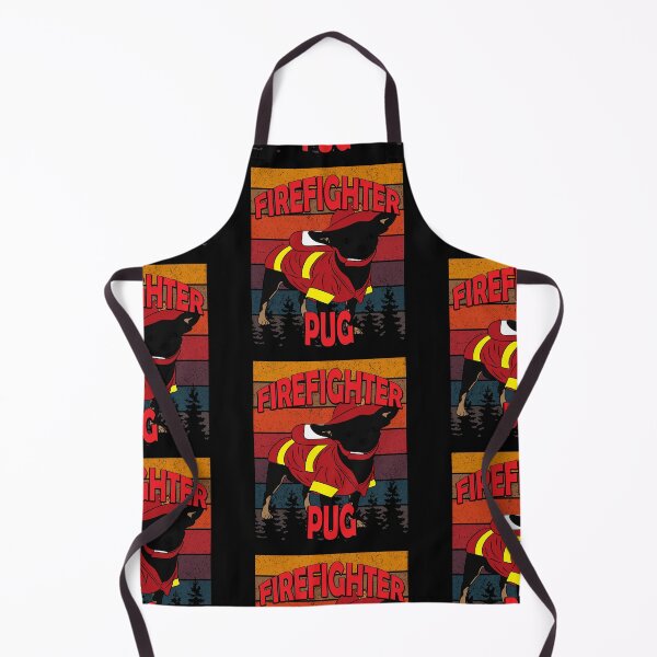 Item preview,  Firefighter pug/ dog artistic retro sunset/distressed design designed and sold by SamRVstore.