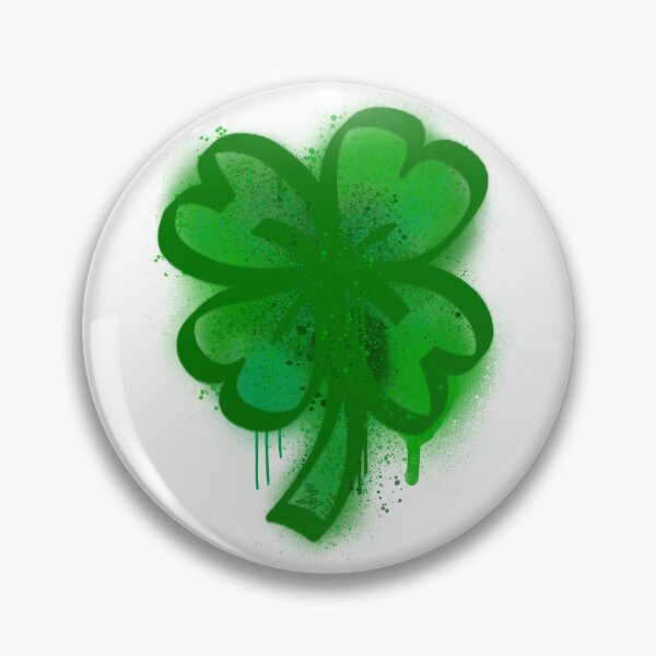 Artikelvorschau, Drippy Green Lucky Shamrock Four Leaf Clover Graffiti-Sprühfarbe v2 entworfen und verkauft von that5280lady.