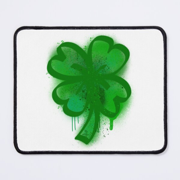 Item preview, Drippy Green Lucky Shamrock Four Leaf Clover Graffiti Spray Paint v2 designed and sold by that5280lady.