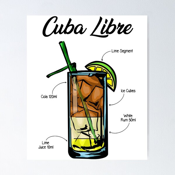 Premium Vector  Cuba libre rum and coke cocktail in glass alcohol drink  with ice lime and orange fruit piece for decor cold summer refreshing  highball beverage with cola and whiskey flat