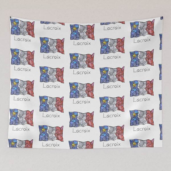 Item preview, Acadian Flag pastel liquid mosaic Lacroix  - Drapeau acadien mosaïque liquide pastel vitrail Lacroix designed and sold by ColoursOfFrance.