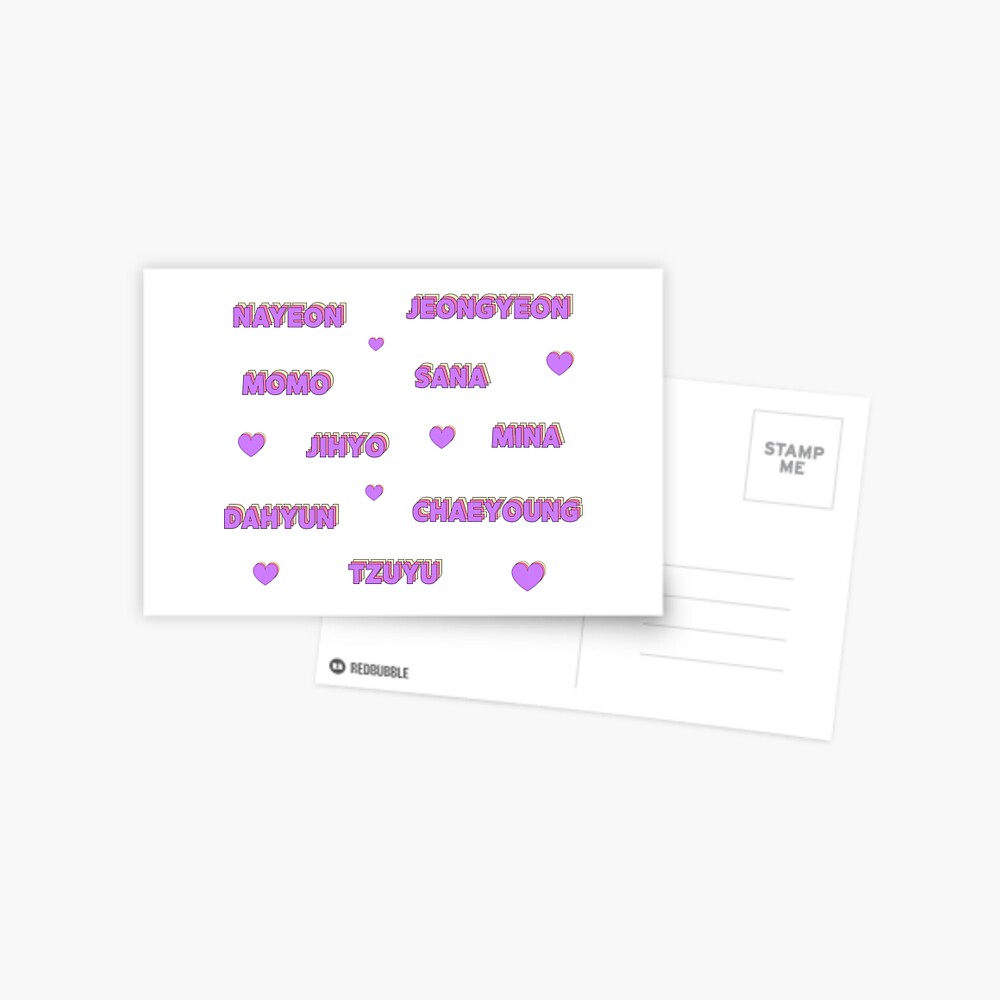 TWICE ALL 9 MEMBERS NAMES PACK
