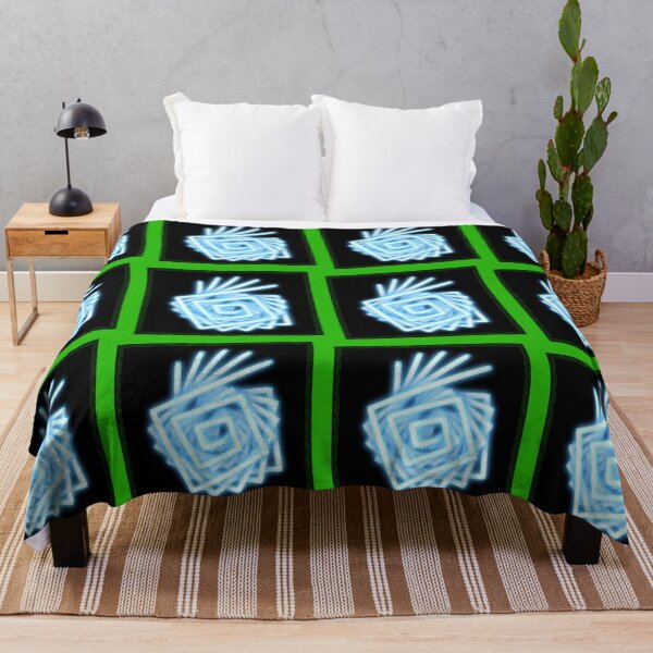 Item preview, Square spirals on black and green background designed and sold by Meo Design.