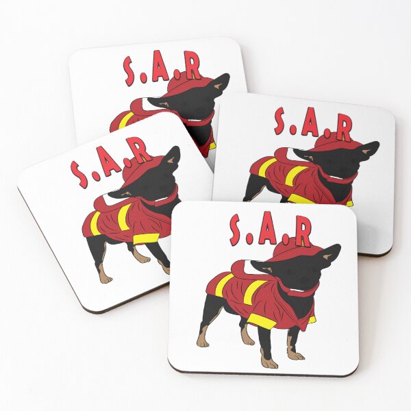 Item preview, Search and rescue/ SAR/firefighter pug/ dog artistic design designed and sold by SamRVstore.