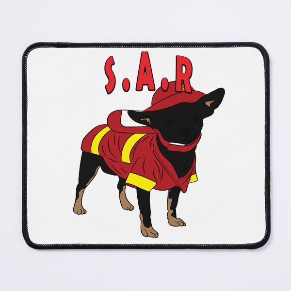 Item preview, Search and rescue/ SAR/firefighter pug/ dog artistic design designed and sold by SamRVstore.
