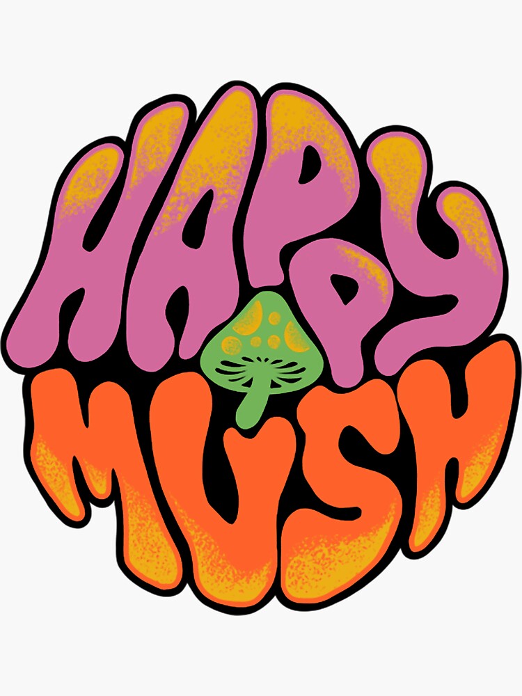 “Happy Mush Logo " Sticker for Sale by HemIKe15 | Redbubble