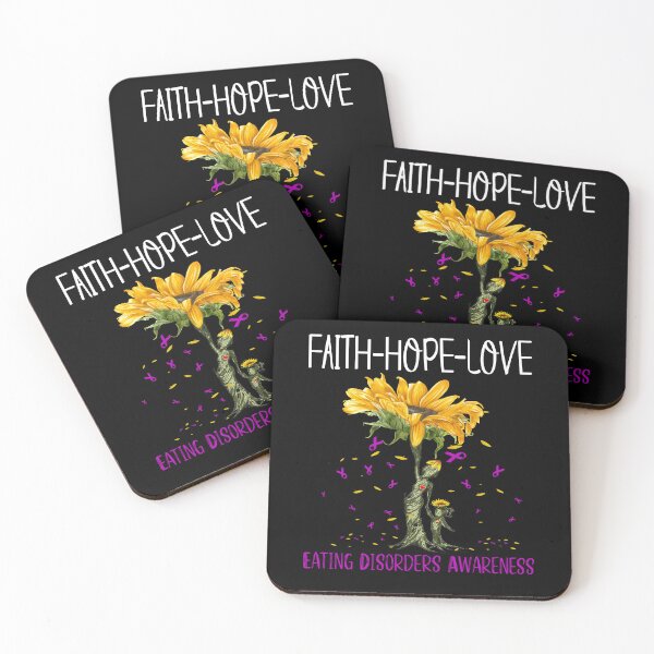 Item preview, Eating Disorders Awareness - Sunflower Faith Hope Love designed and sold by Hilten.